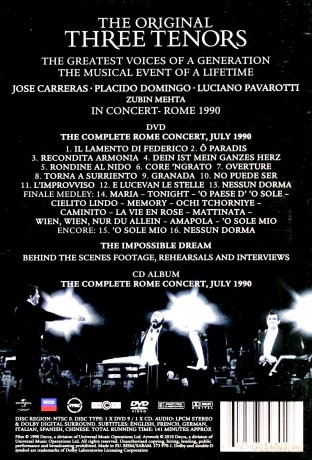 Three Tenors: In Concert 20th Anniversary Edit. [CD]+[DVD]