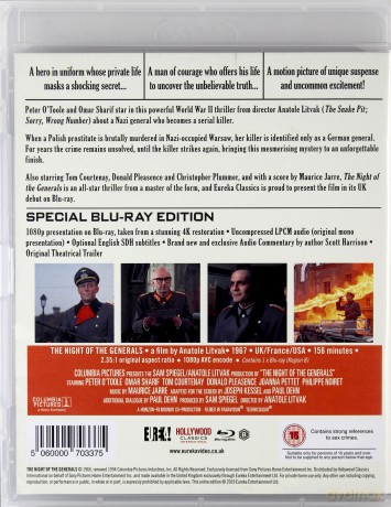 The Night Of The Generals (Noc generałów) [Blu-Ray]