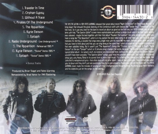 Fates Warning: Spectre Within (Remaster) [CD]