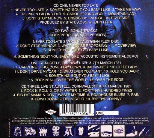 Status Quo: Never Too Late [3CD]