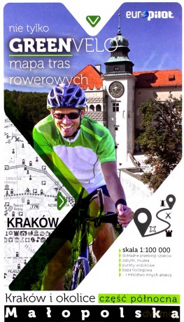 GREENVELO mapa tras rowerowych Kraków i okolice część północna