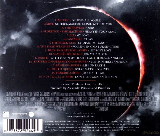 Twilight Saga: Eclipse soundtrack (Zmierzch: Zaćmienie) (DeLuxe Version) [CD]