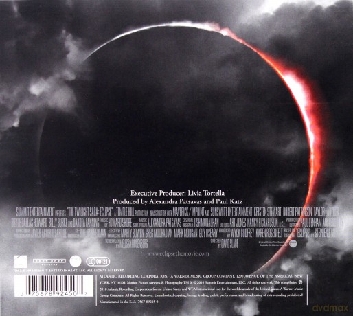Twilight Saga: Eclipse soundtrack (Zmierzch: Zaćmienie) (Deluxe Edition) (digipack) [CD]