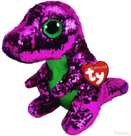 Maskotka Beanie Boos Flippables Cekinowy dinozaur 24 cm