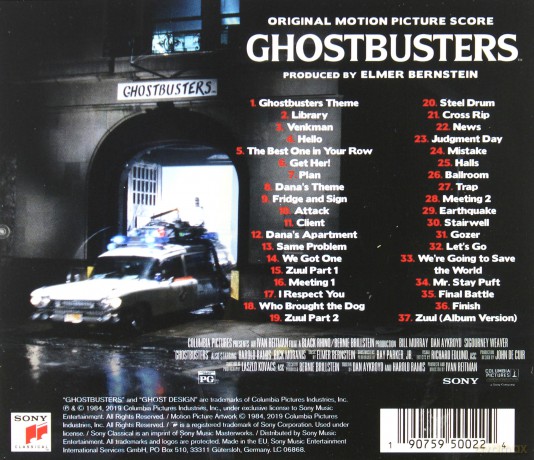 Ghostbusters soundtrack (Pogromcy duchów) (Elmer Bernstein) [CD]