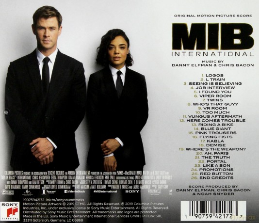 Men in Black: International soundtrack (Danny Elfman & Chris Bacon) [CD]
