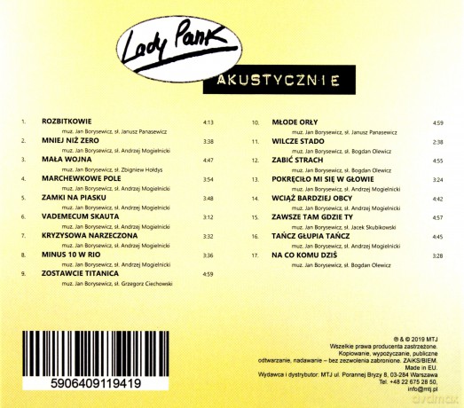 Lady Pank: Akustycznie - Mała wojna (reedycja 2019) [CD]