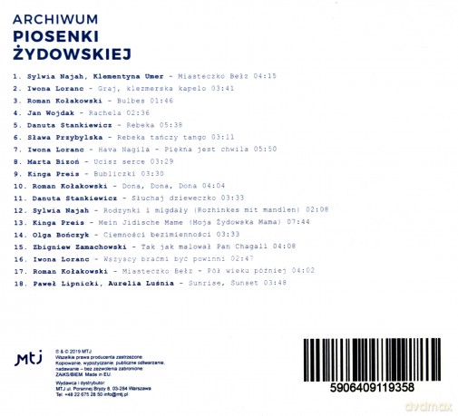 Archiwum piosenki żydowskiej [CD]