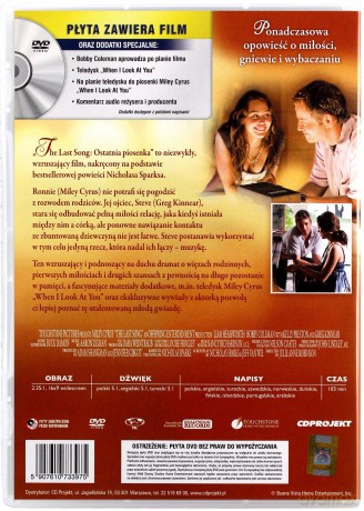 Ostatnia piosenka (The Last Song) [DVD]