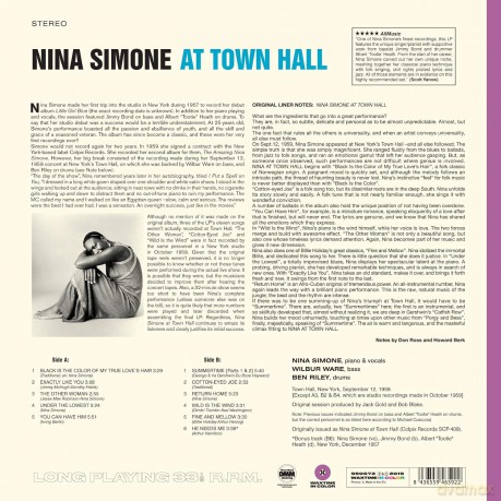 Nina Simone: At Town Hall (Limited Transparent Purple) [Winyl]