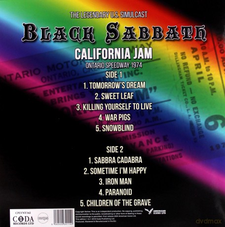 Black Sabbath: California Jam Ontario Speedway 1974 (Purple) [Winyl]