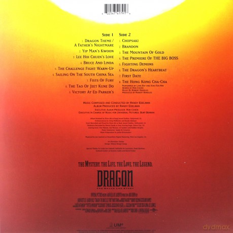 Dragon - The Bruce Lee Story soundtrack (Smok: Historia Bruce'a Lee) (Randy Edelman) [Winyl]