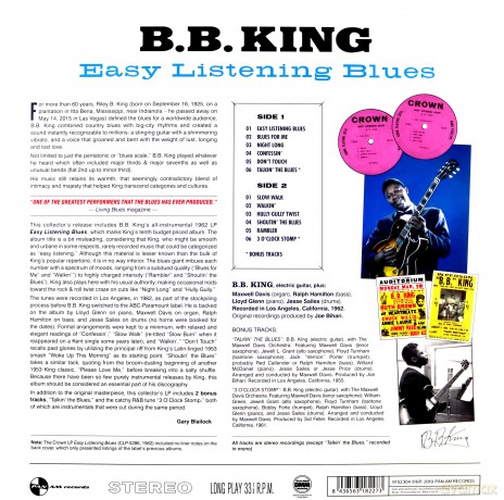 B.B. King: Easy Listening Blues [Winyl]