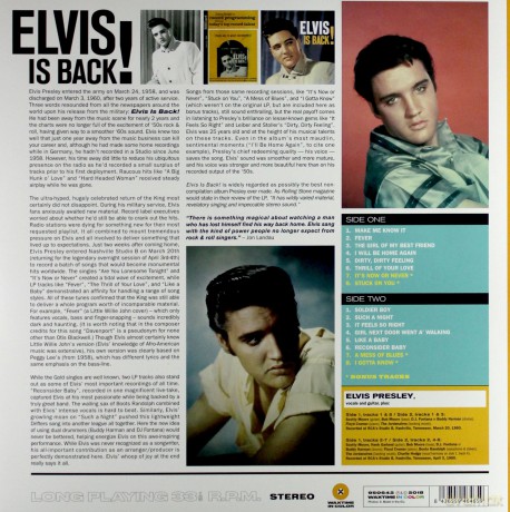 Elvis Presley: Elvis Is Back! (Limited) (Solid Orange Colored) [Winyl]
