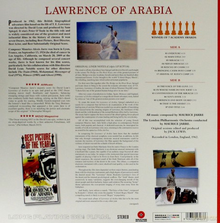 Maurice Jarre: Lawrence Of Arabia (Limited) (Transparent Red Colored) [Winyl]
