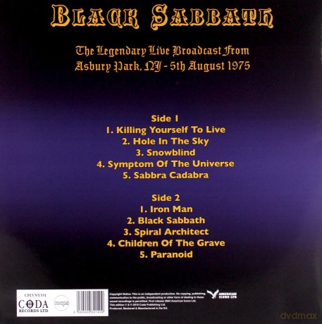 Black Sabbath: Masters Of The Grave (Purple) [Winyl]
