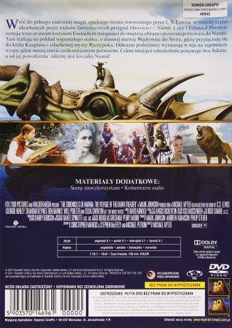 Opowieści z Narnii: Podróż Wędrowca do Świtu [DVD]