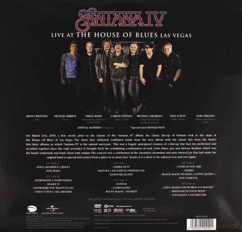 Carlos Santana: Santana Iv Live At The House Of Blues [3xWinyl]+[DVD]