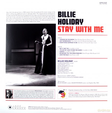 Billie Holiday: Stay With Me (Gatefold Packaging Photographs By William Claxton) [Winyl]