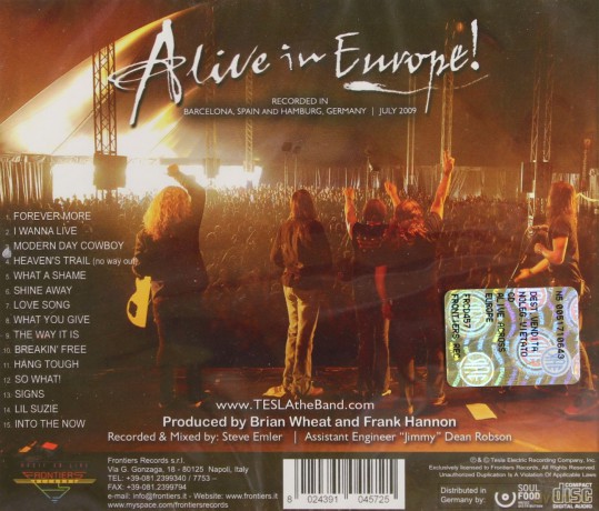 Tesla: Alive in Europe 2009 [CD]