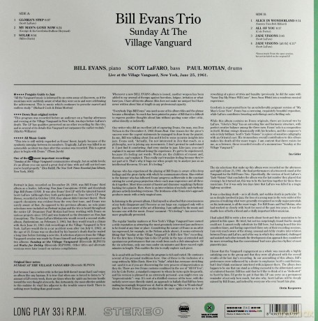 Bill Evans Trio: Sunday At The Village Vanguard (Limited) (Solid Green) [Winyl]