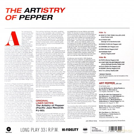Art Pepper: The Artistry Of Pepper [Winyl]