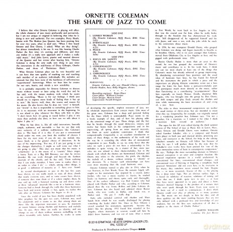 Ornette Coleman: The Shape Of Jazz To Come [Winyl]