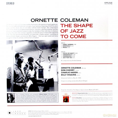 Ornette Coleman: The Shape Of Jazz To Come (Gatefold Packaging Photographs By William Claxton) [Winyl]