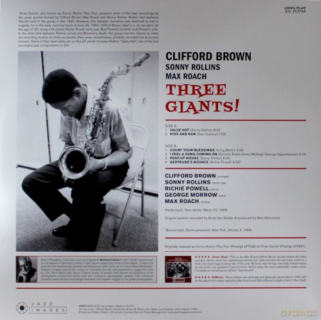 Clifford Brown: Three Giants! (Gatefold Packaging Photographs By William Claxton) [Winyl]