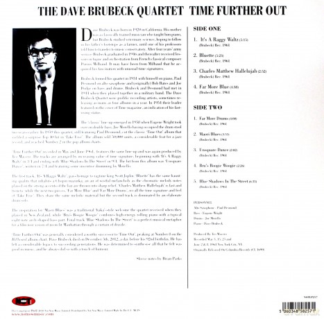 Dave Brubeck Quartet: Time Further Out [Winyl]