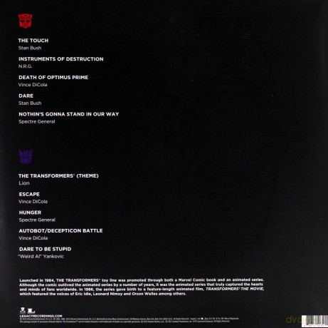 Transformers soundtrack [2xWinyl]