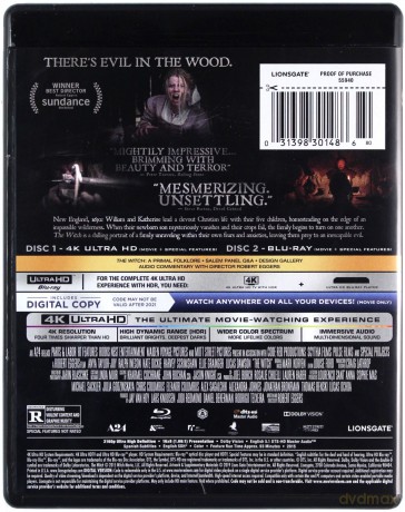 The Witch (Czarownica: Bajka ludowa z Nowej Anglii) [Blu-Ray 4K]+[Blu-Ray]