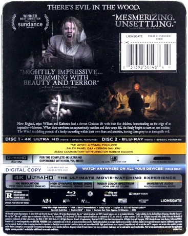 The Witch (Czarownica: Bajka ludowa z Nowej Anglii) [Blu-Ray 4K]+[Blu-Ray]