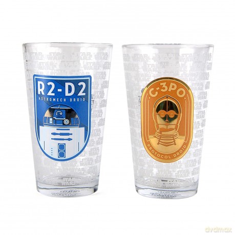 Star Wars R2D2 C3Po Set Of 2 Zestaw szklanek (Gwiezdne Wojny)
