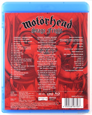 Motorhead: Stage Fright (Live At The Philipshalle, Düsseldorf, Germany, December 7, 2004) [Blu-Ray]