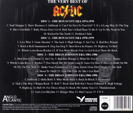 AC/DC: Greatest Hits In Concert 1974-96 -Legendary Broadcasts [4CD]