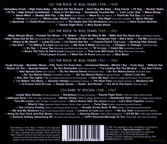 Cliff Richard: Rock'n'roll Years [4CD]
