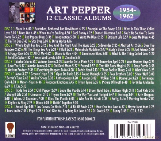 Art Pepper: 12 Classic Albums 1954 - 1962 [10CD]