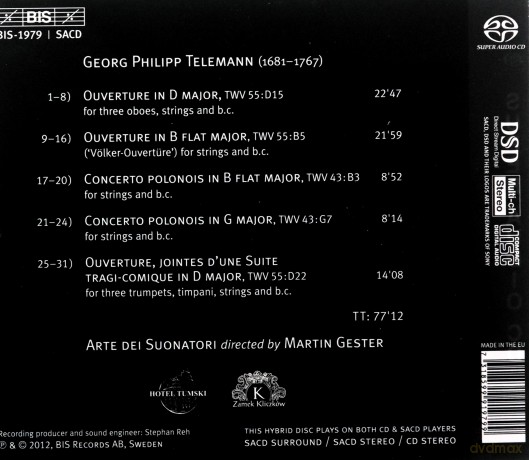 Arte Dei Suonatorigester: Telemannovertures [SACD]