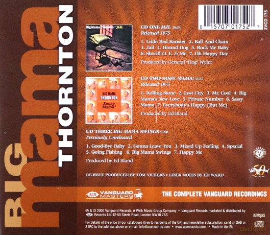 Big Mama Thornton: Complete Vanguard Recordings [3CD]