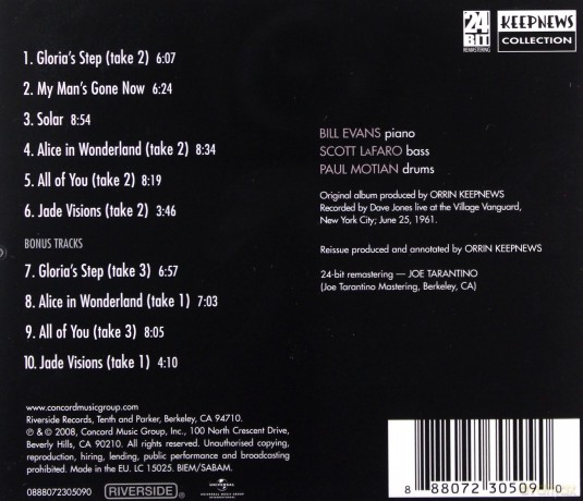 Bill Evans Trio: Sunday At The Village Vanguard [CD]