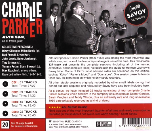 Charlie Parker: Complete Savoy Sessions [4CD]