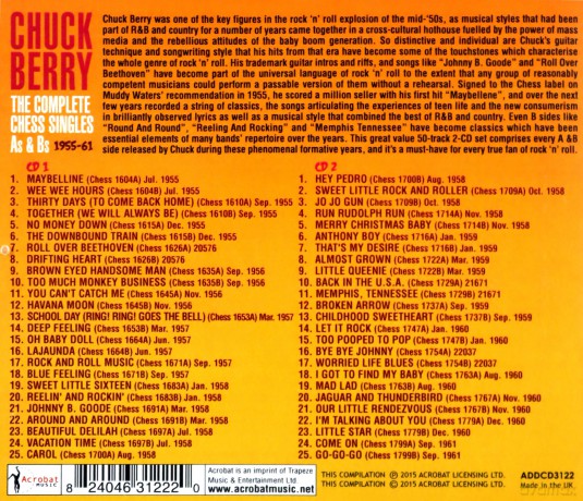 Chuck Berry: The Complete Chess Singles As & Bs 1955-1961 [2CD]