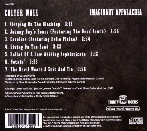 Colter Wall: Imaginary Appalachia [CD]
