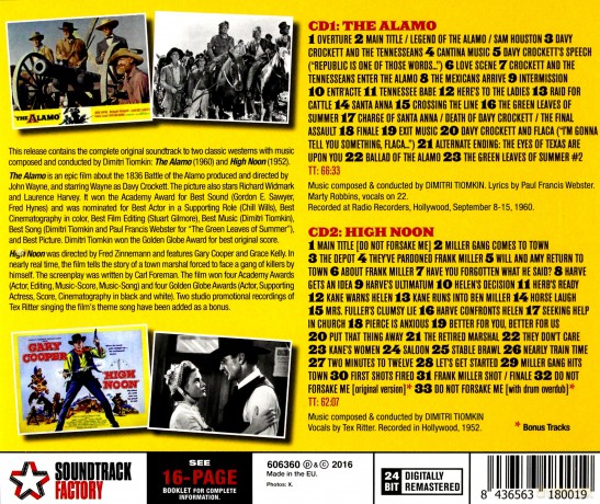 Dimitri Tiomkin: The Alamo + High Noon [2CD]