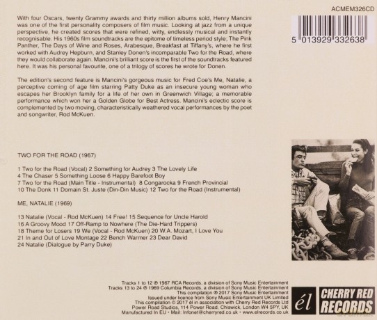 Two For The Road Me Natalie Mancini In The Sixties Two Classic Film Soundtracks (Henry Mancini) [CD]