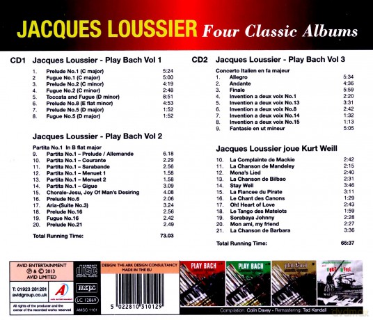 Jacques Loussier: Four Classic Albums [2CD]