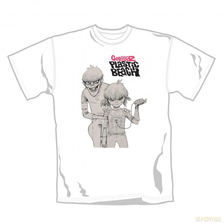 Gorillaz: Bang White, Men's (L) [T-SHIRT]