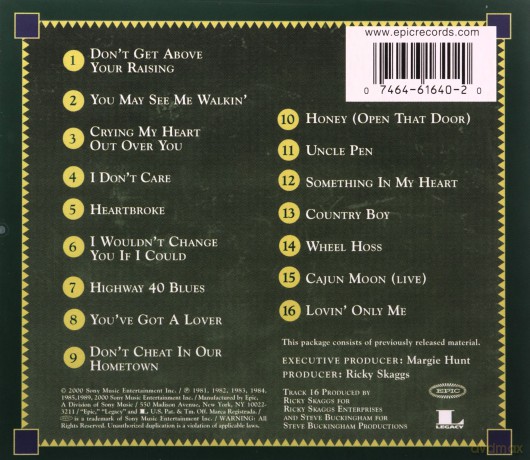 Ricky Skaggs: 16 Biggest Hits [CD]
