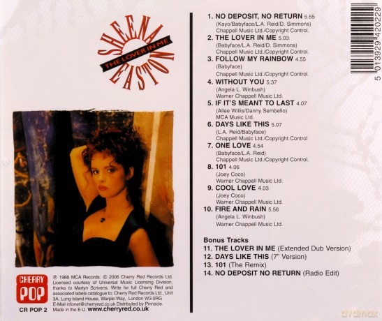 Sheena Easton: Lover In Me [CD]